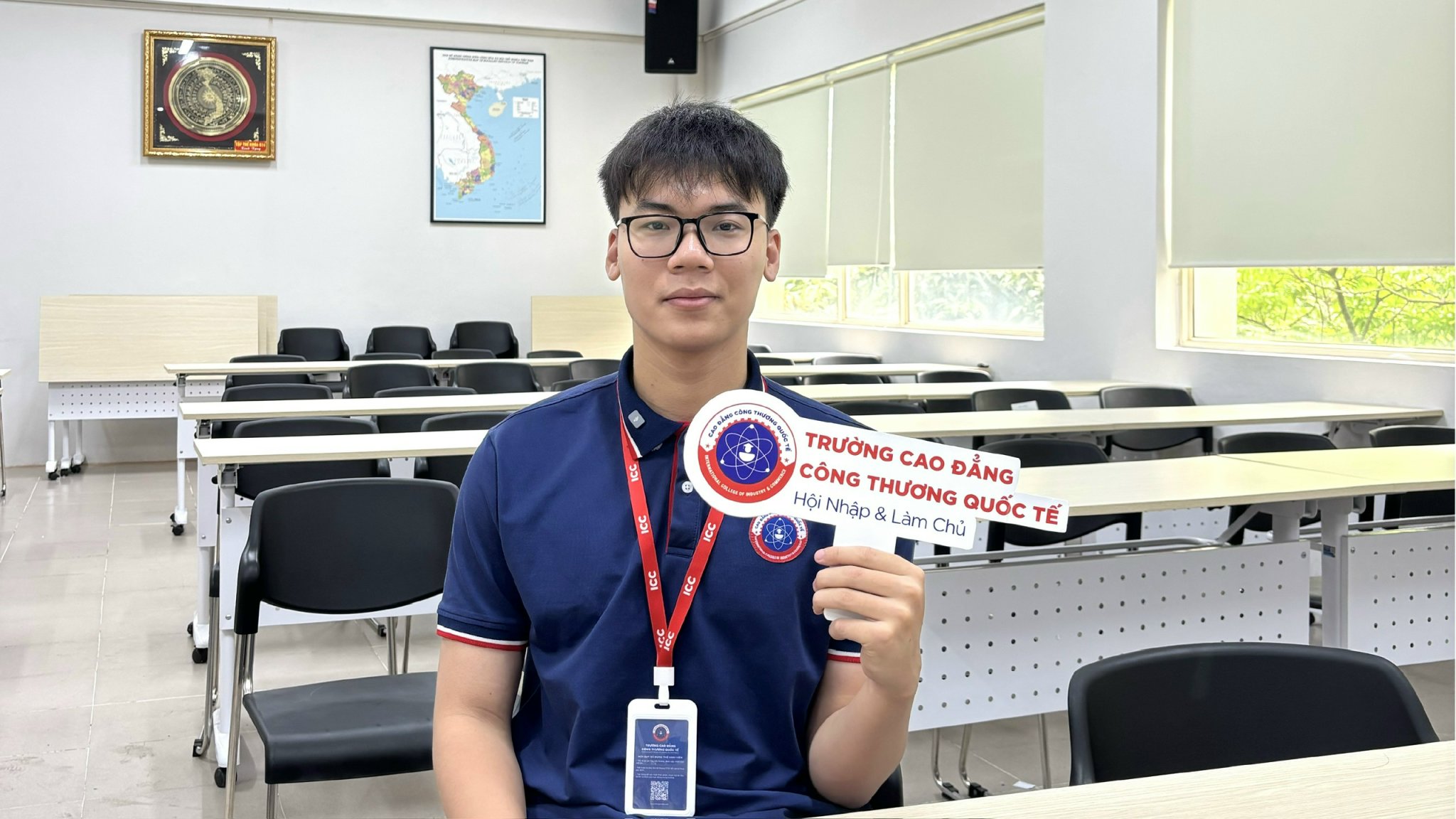 Em Trịnh Tiến Đức - sinh viên K17 ngành Công nghệ ô tô tại ICC 